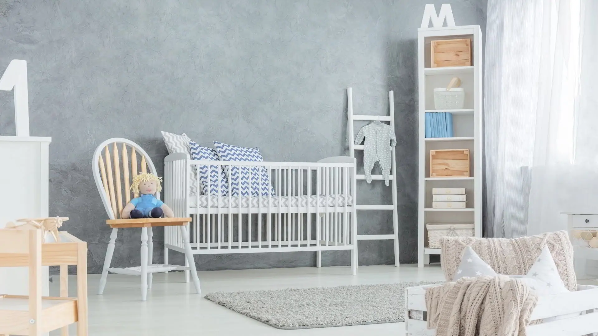 Detská luxusná izba s mikrocementom v sivej farbe